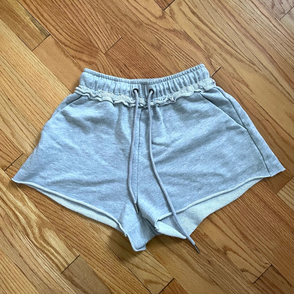 Revival Altar’d State Grey Distressed Comfy Sweatshorts Size XS
